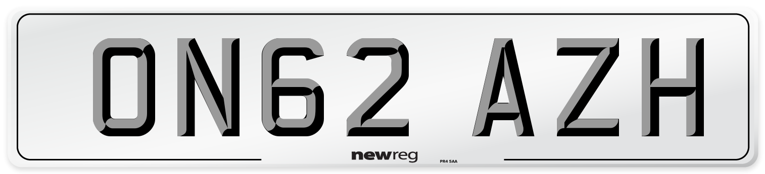 ON62 AZH Number Plate from New Reg